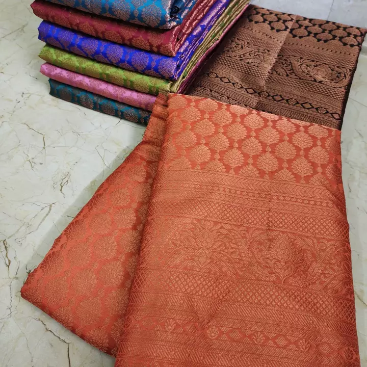Saree semi Kanchipuram Brocade  uploaded by Deen Fabrics on 9/28/2022