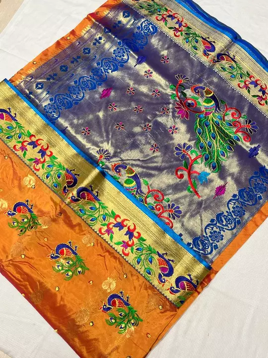 Embroidery Brocade paithani  uploaded by Ananta paithani silk saree on 9/28/2022