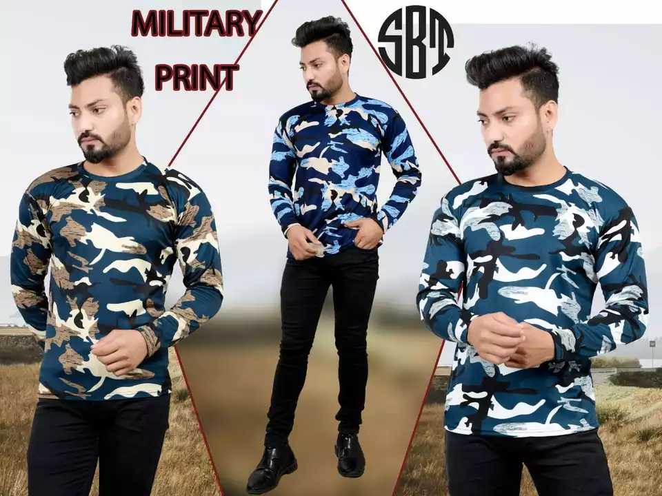 Product image with price: Rs. 85, ID: military-print-t-shirt-747b3b9f