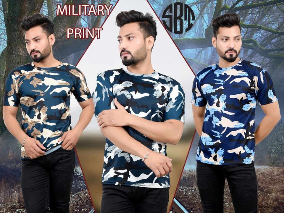 Military Print T-shirt  uploaded by Shri Bhawani Textile on 5/29/2024