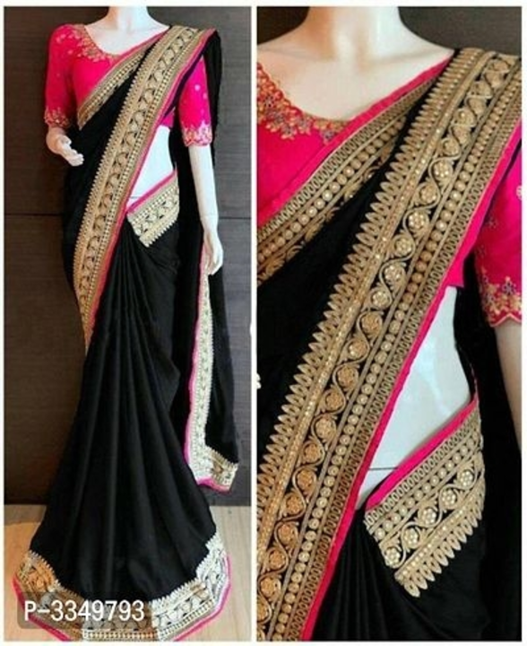 Chiffon Embroidered Lace Border Saree with Blouse Piece  uploaded by Ryma's collection store on 9/28/2022