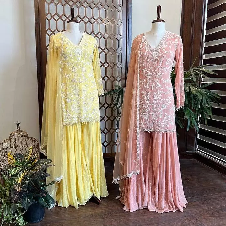 Fancy designer sharara set  uploaded by Arati's Woman's 'Ethics Wear on 9/28/2022