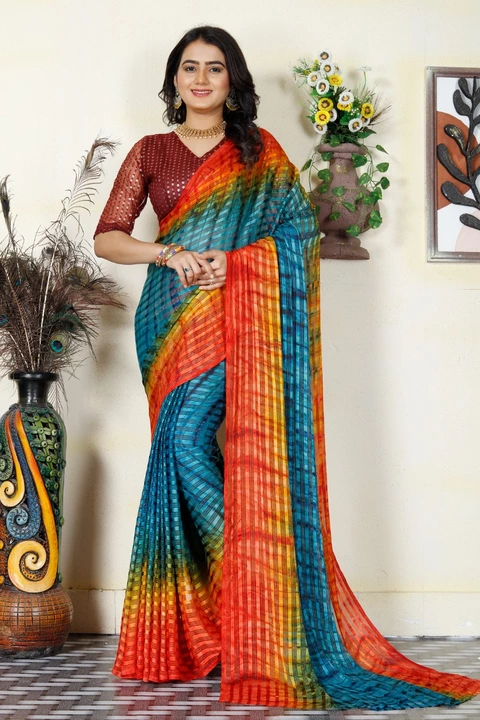Printed saree  uploaded by RV FASHION on 9/28/2022