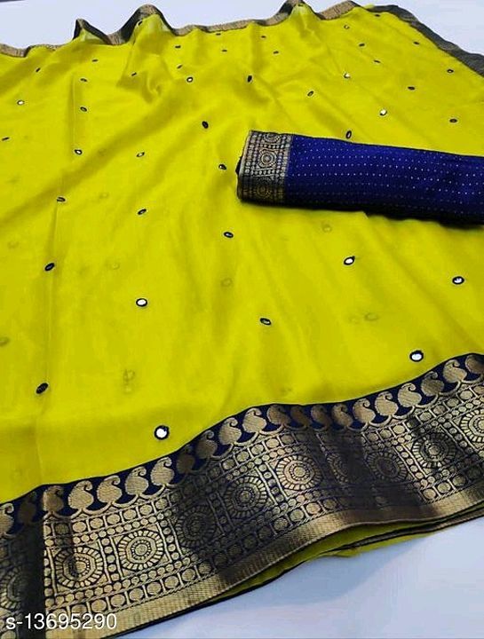 Aagam Voguish Sarees

Saree Fabric: Chiffon
Blouse: Separate Blouse Piece
Blouse Fabric: Art Silk
Pa uploaded by Online shopping on 12/30/2020