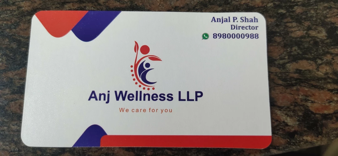 Visiting card store images of Anj Wellness LLP