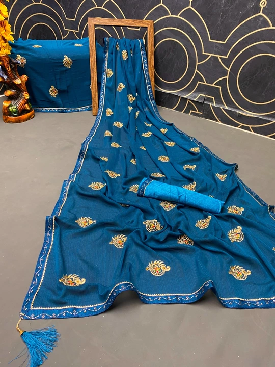 Sun flower Sarees  uploaded by satyam textaile on 9/29/2022