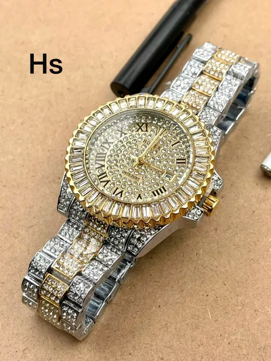 🌟 Rolex GOLD , White diamond Full bezel design Available 🌟 uploaded by U.s.collection on 9/29/2022