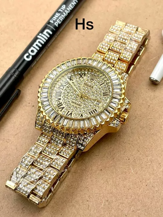 🌟 Rolex GOLD , White diamond Full bezel design Available 🌟 uploaded by U.s.collection on 9/29/2022