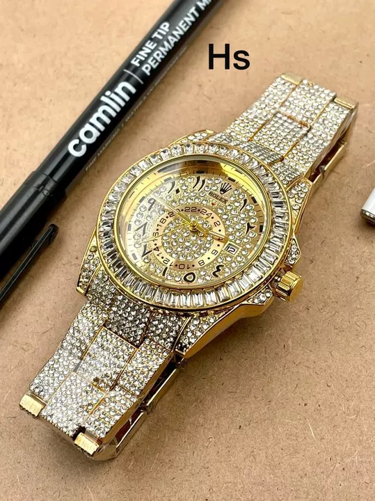 🌟 Rolex GOLD , White diamond Full bezel design Available 🌟 uploaded by U.s.collection on 9/29/2022