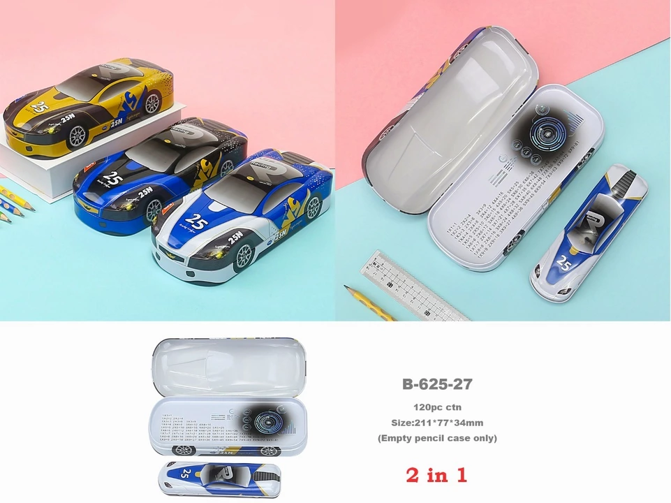 2IN1 RACING CAR LEAGUE  METAL PENCIL BOX uploaded by TAAJ  on 9/29/2022
