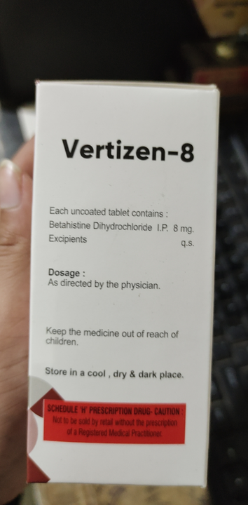 Vertizen-8 Tablet (Wholesale) uploaded by Shree Kapaleshwar Pharmaceutical Distributors  on 9/29/2022