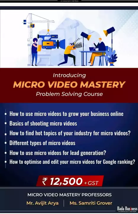 Micro video mastery uploaded by Bada Business on 9/29/2022