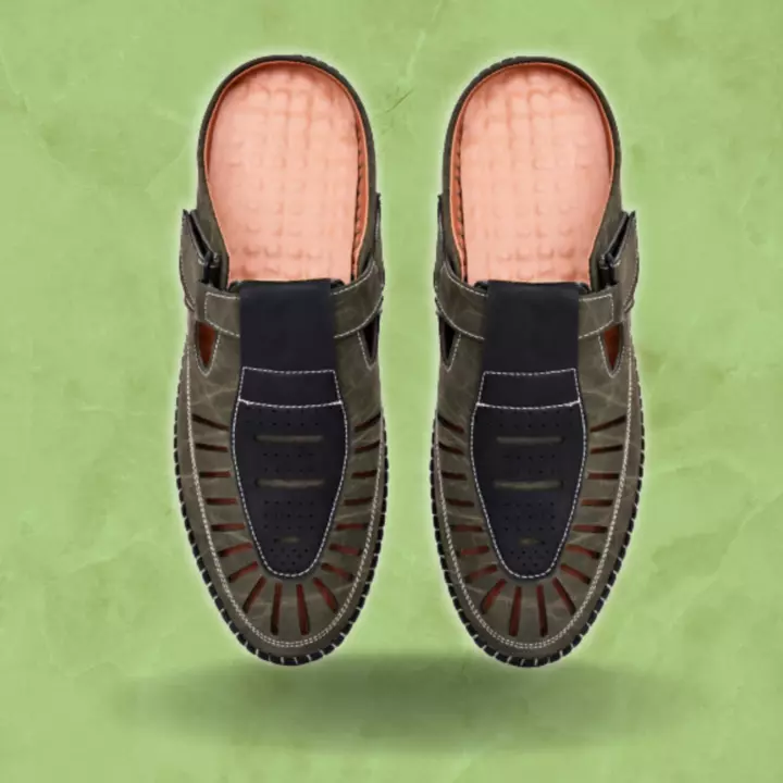 Lazy21 Synthetic Leather Olive 💚 Trendy And Attractive Velcro Sandals For Men 😍🤩 uploaded by www.lazy21.com on 9/29/2022