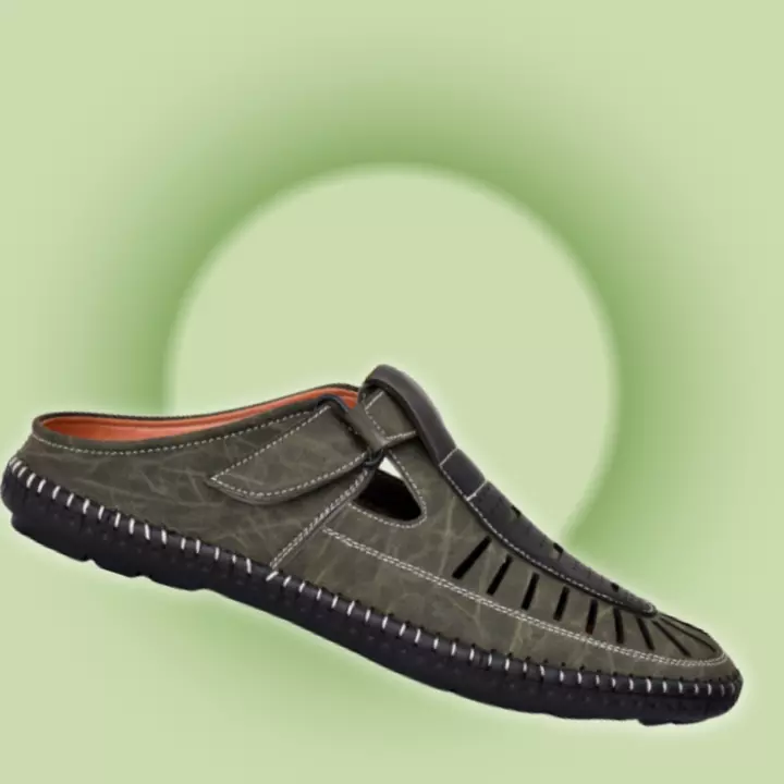 Lazy21 Synthetic Leather Olive 💚 Trendy And Fashionable Velcro Sandals For Men 😍🤩 uploaded by www.lazy21.com on 9/29/2022