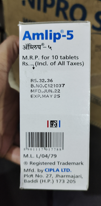 Amlip-5 Tablets (Wholesale) uploaded by Shree Kapaleshwar Pharmaceutical Distributors  on 9/29/2022