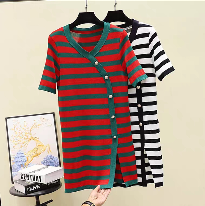 Imported Stripes Design Semi Woolen Midi For Girls  uploaded by business on 9/30/2022