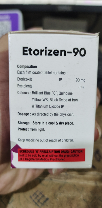 Etorizen-90 Tablets (Wholesale) uploaded by Shree Kapaleshwar Pharmaceutical Distributors  on 9/30/2022