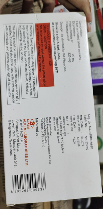 Spasmokem -NF Tablets (Wholesale) uploaded by Shree Kapaleshwar Pharmaceutical Distributors  on 9/30/2022