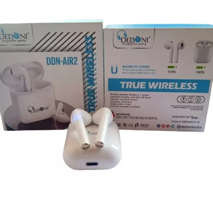 Dedoni, DDN-AIR-2, True Wireless Airpods, 2-3 Hours Backup Time❤️❤️ uploaded by Royal Mobile And Stationary  on 9/30/2022
