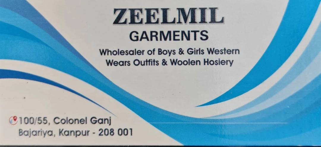 Visiting card store images of Zeelmil garments