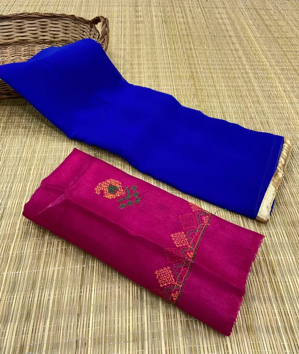 Simple Georgette saree with golden boarder  uploaded by VASUDHA ENTERPRISE  on 9/30/2022