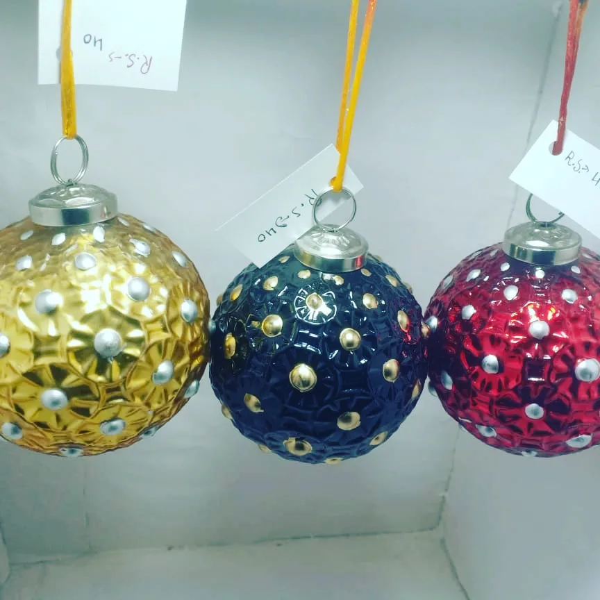 Glass Christmas ornament Dot Ball  uploaded by Nazia Glass International on 9/30/2022