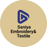 Business logo of Saniya embroidery& textile