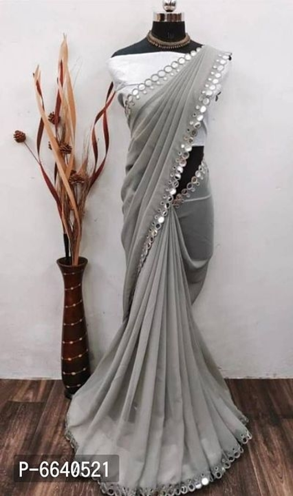 Georgette Mirror Foil Lace Border Sarees with Blouse piece

Georgette Mirror Foil Lace Border Sarees uploaded by Shop Online Buy now Low prices🛍️💸 on 9/30/2022
