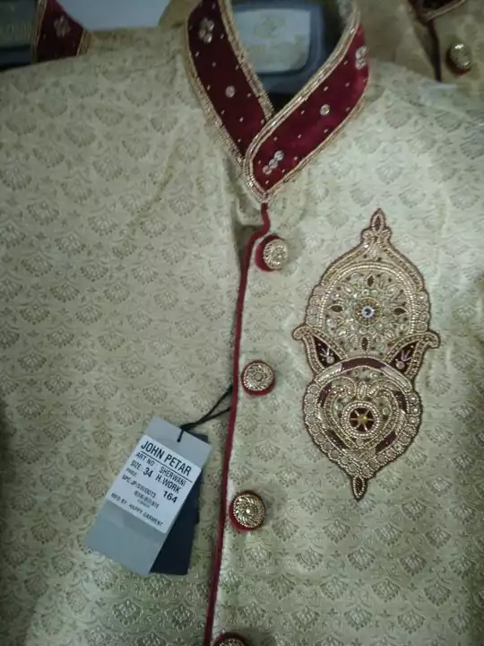 Product image of sherwani zari broket , price: Rs. 1650, ID: sherwani-zari-broket-846bcebb
