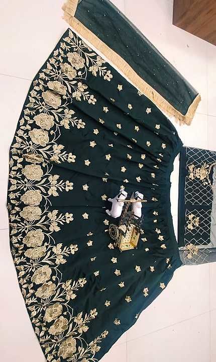 Post image *BD-1102*

*BD Launching New Designer Taffeta Silk heavy embroidery work Lehenga*


*Rate. 1170*



# *FABRIC DETAILS*

*👗*LEHENGA*👗*
*LEHENGA FABRICS: Taffeta Silk Heavy  Embroidery Work*
 
*👗*CHOLI*👗*
 *CHOLI  90 cm : Net Heavy  Embroidery Work*

*👗*DUPATTA*👗*
*2 METER  : NET WITH HEAVY EMBROIDERY WORK AND DESIGNER LACE*

*LEHENGA LENGTH=42*

*Size = Up to 44* 



 👆🏻 *BEST QUALITY BEST PRICE* 👌🏻