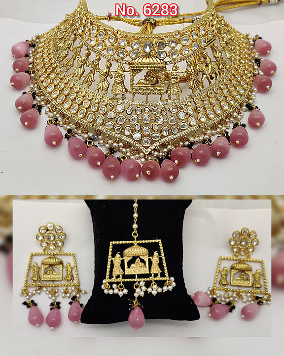 KUNDAN PEARLS JEWELLERY IN HIGH QUALITY METAL BASE FOR LUXURY LOOKS ONLINE  uploaded by Padmawati Jewellers on 12/31/2020