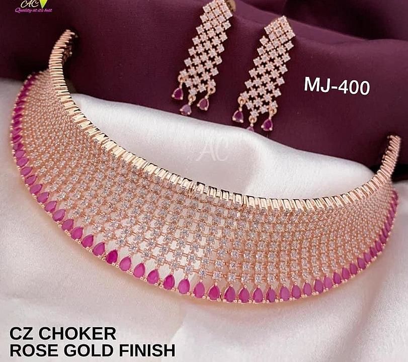 American diamond chokers uploaded by Padmawati Jewellers on 12/31/2020
