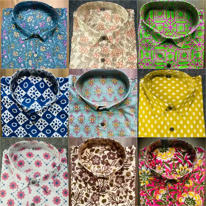 Product image of Sanganeri Printed Shirts  | 60*60 Cotton, price: Rs. 255, ID: sanganeri-printed-shirts-60-60-cotton-7d46a45e
