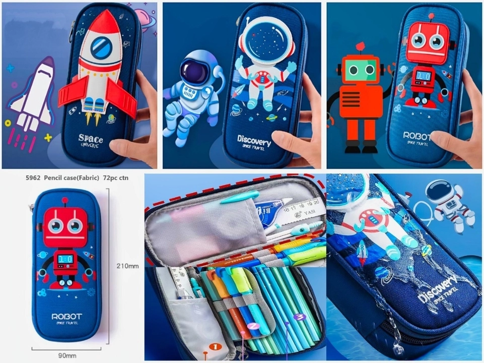 POUCH FABRIC, ROBOT, ROCKET, ASTRONAUT PENCIL CASE POUCH uploaded by TAAJ  on 10/1/2022