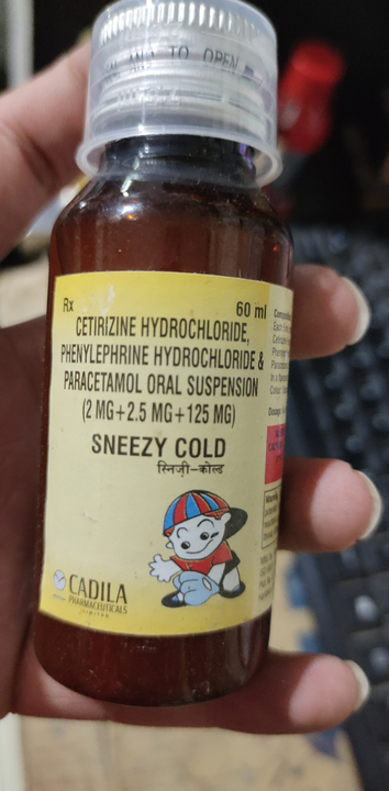 Sneezy Cold Syrup 60ml (Oral Suspension) (Wholesale) uploaded by Shree Kapaleshwar Pharmaceutical Distributors  on 10/1/2022