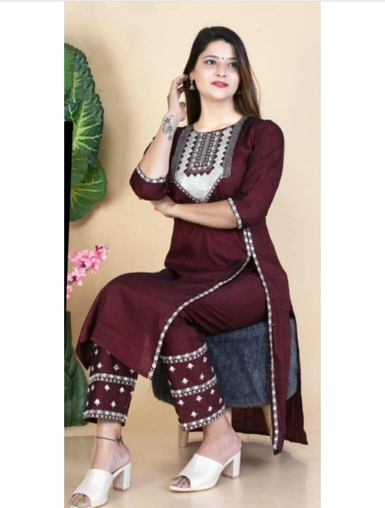 Product image of Eambrorday wark kurti with pent, price: Rs. 499, ID: eambrorday-wark-kurti-with-pent-55fe031a