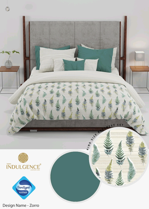 TRIDENT INDULGENCE 300TC KING BEDSHEET WITH 4 PILLOWS uploaded by Mawri Attires on 10/2/2022