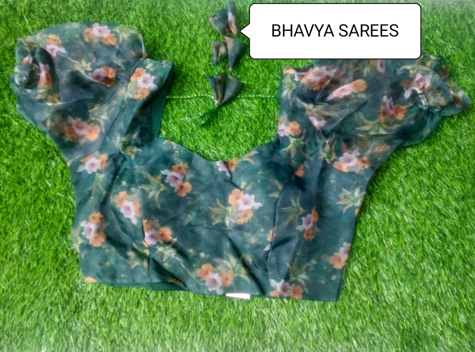 Organza printed blouse uploaded by BHAVYA SAREES on 10/2/2022