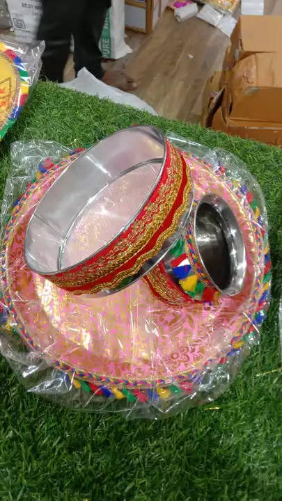 Handmade karwa chauth plates uploaded by Shiv creation on 10/2/2022