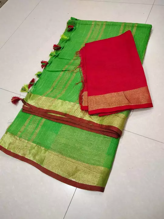 Pure cotton slub saree uploaded by Silk handloom 🧶🧵🥻 on 10/2/2022