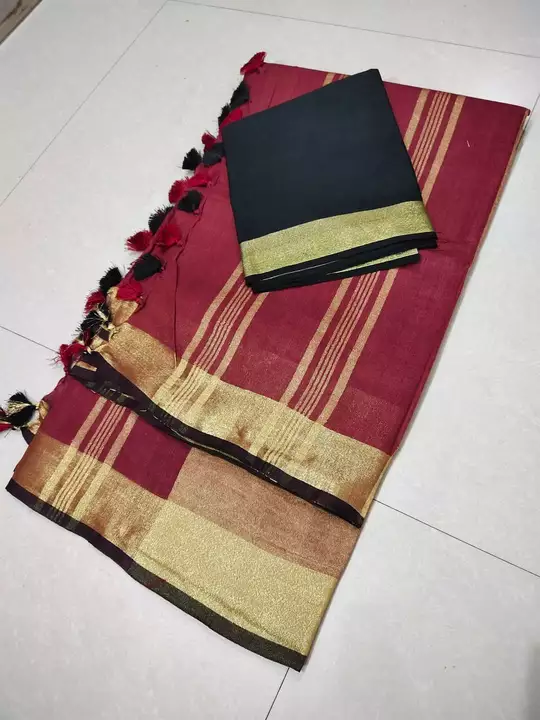 Pure cotton slub saree uploaded by Silk handloom 🧶🧵🥻 on 10/2/2022