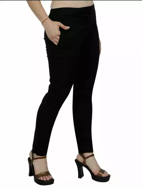 Women rayon slub Lycra black pant uploaded by SHREE K.M.T ENTERPRISES on 10/2/2022