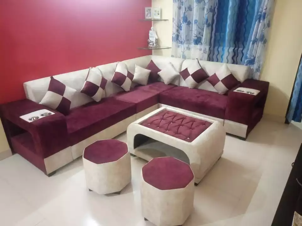 L designer suede fabric sofa set uploaded by business on 10/2/2022
