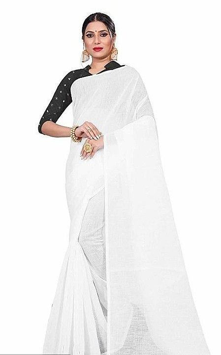 Pure Linen Jute Saree With Blouse Piece uploaded by business on 1/2/2021