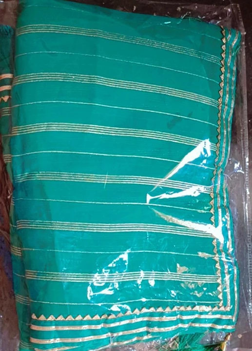 Beautiful Georgette leheriya saree with gotapatti border in  uploaded by business on 10/2/2022