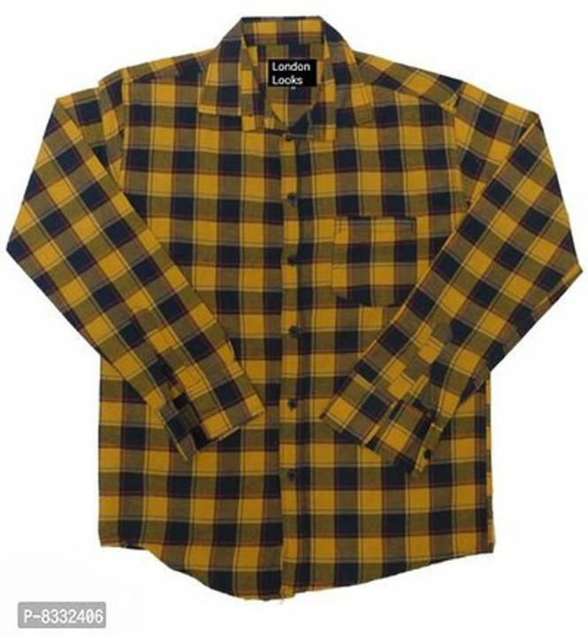 Trendy Men Cotton Blend Checks Shirt   uploaded by business on 10/3/2022