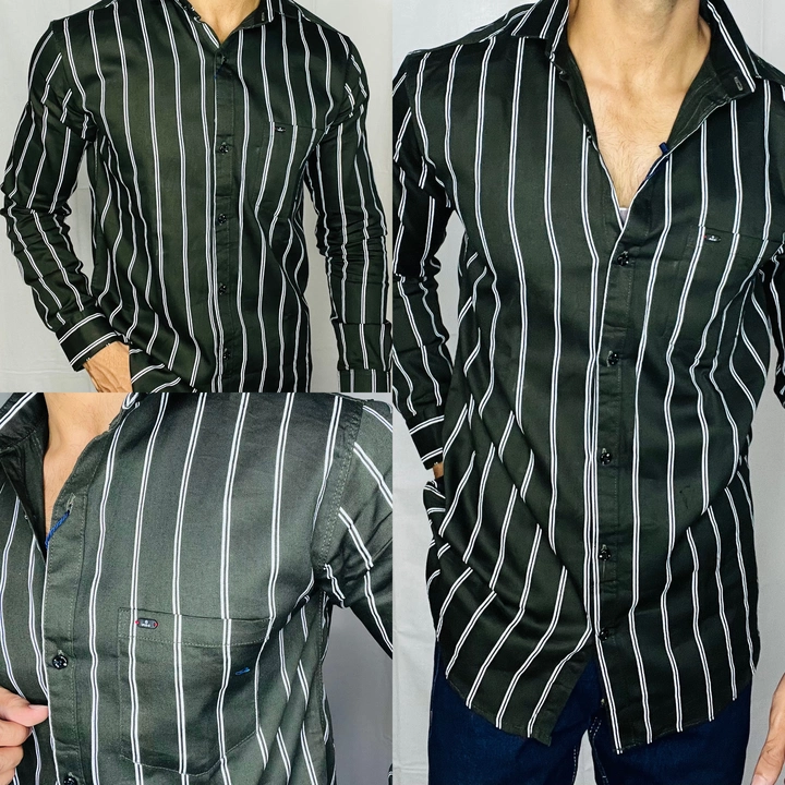 Post image Striped Shirt for Men • 100% Pure Cotton • Size: M-L • Color: Olive Green, Dark Blue, Yellow • Clouser: Button Clouser • Occasion: Casual wear, Daily wear =======================================For more Enquiry WhatsApp: 8956014269