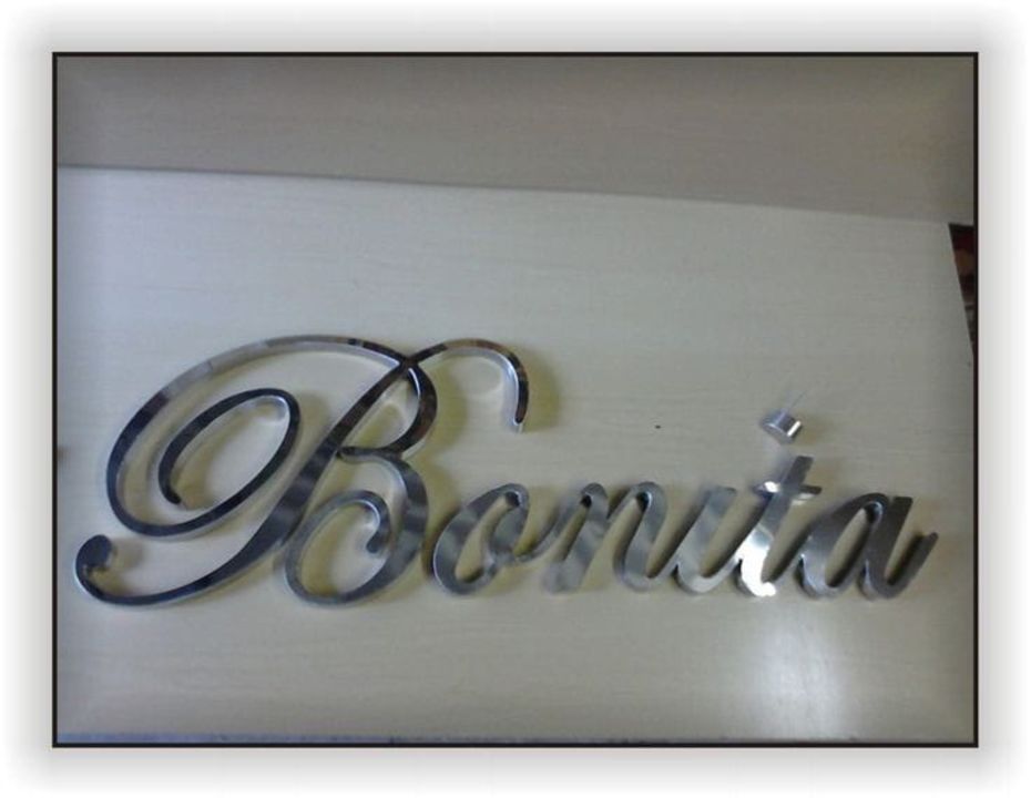 stainless steel silver mirror finish cursive font letter uploaded by S.M. Steel Letters on 10/3/2022
