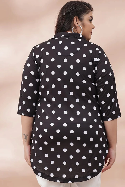 Product image of Kajal Printed Plus Size Shirt (Top), price: Rs. 399, ID: kajal-printed-plus-size-shirt-top-28f6ab19