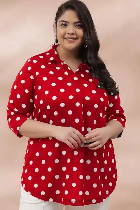 Kajal Printed Plus Size Shirt (Top) uploaded by Gopinath fab on 10/3/2022